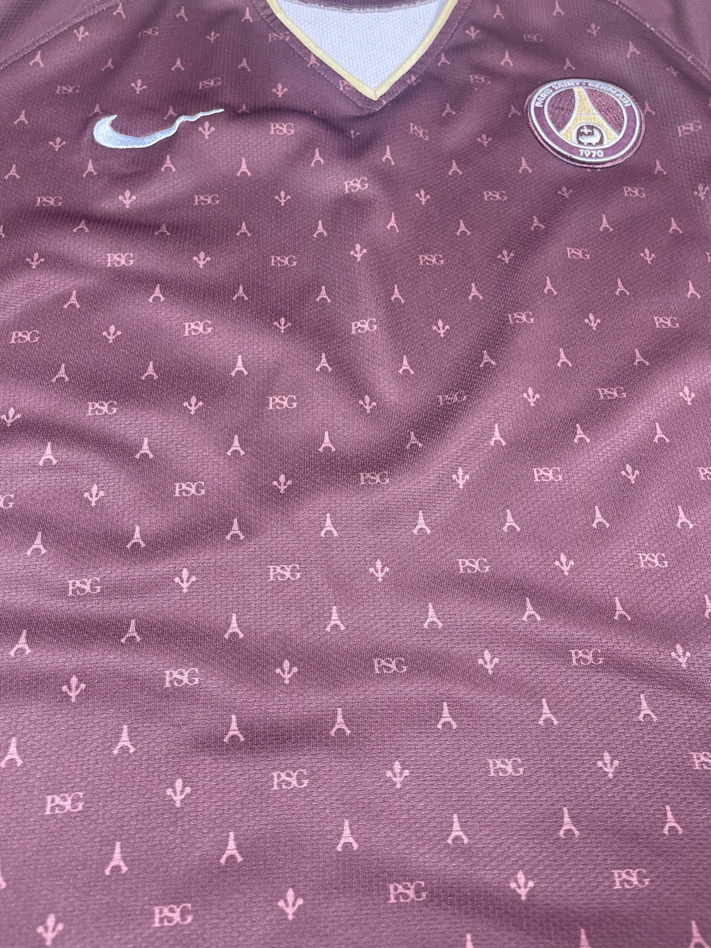 Y2K PSG Paris Saint Germain Nike Sphere Dry 'Louis Vuitton' 2006 - 2007 'Chocolate' Away Women Football Shirt Size XL