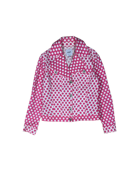 Y2K Vintage Moschino Pink Dots Jacket Made in Italy Size S-M