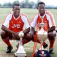 Vintage Authentic Arsenal Adidas 1988 - 1990 Home Football Shirt JVC Red White Made in UK Size S