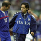 Inzaghi wearing Italy Kappa Jacket 1999 2000 Euro 2000 Zidane France