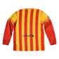 Barcelona Nike Away 2013-2014 Football Shirt Yellow Red Stripes Size L Long Sleeves