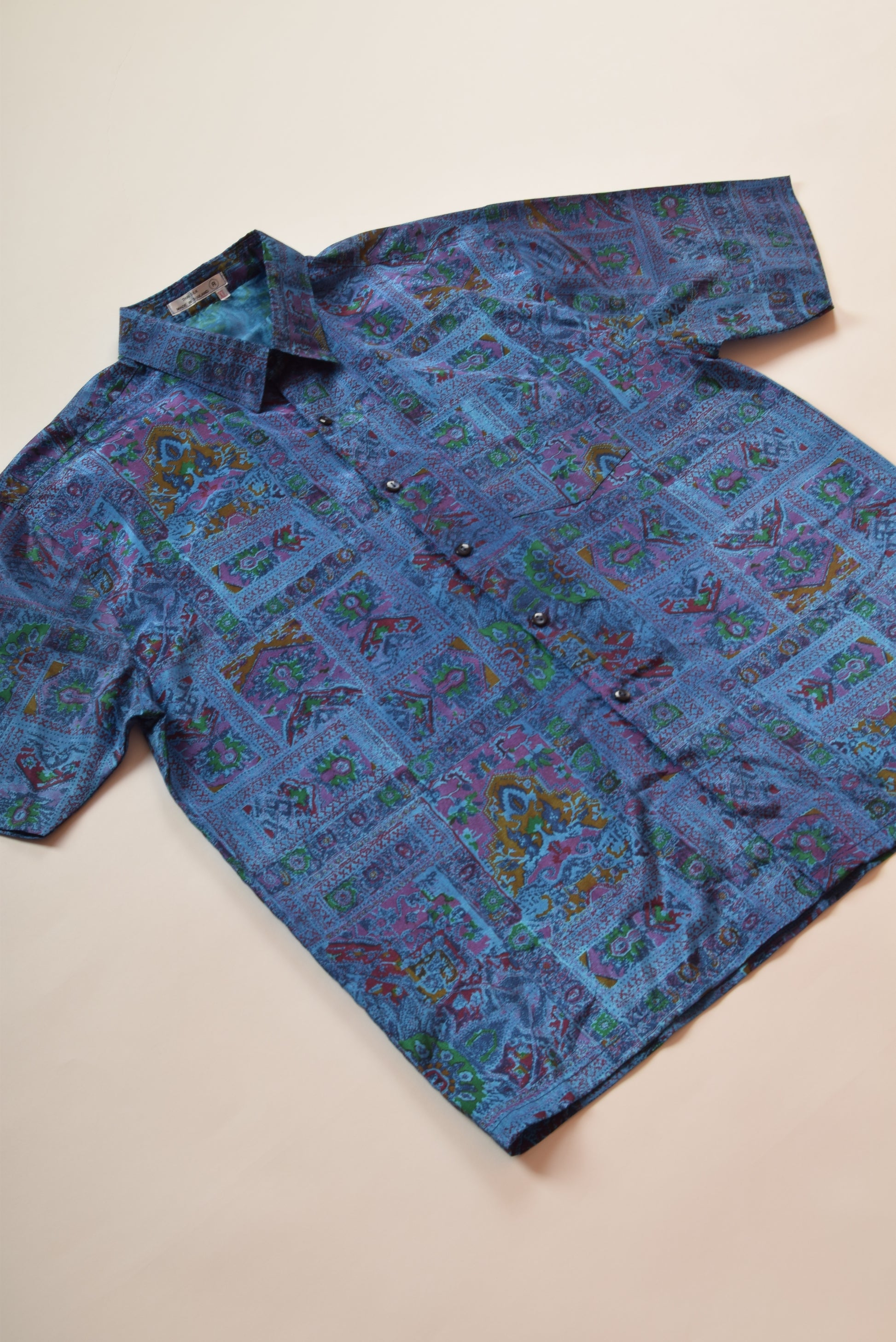 Vintage Shirt Festival Thai Silk Size XL