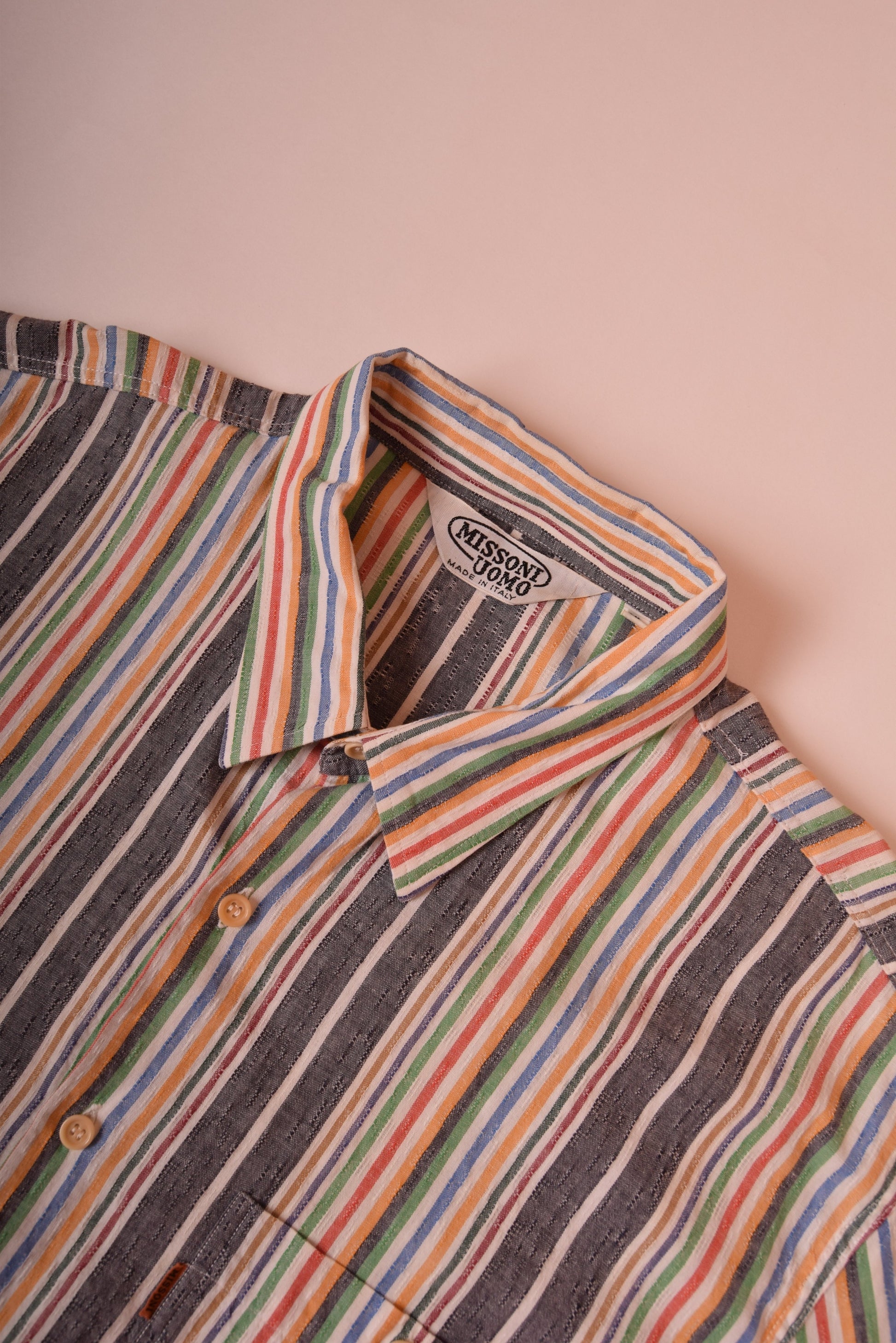 Vintage 90's Missoni Uomo Shirt Made in Italy Size XL Cotton