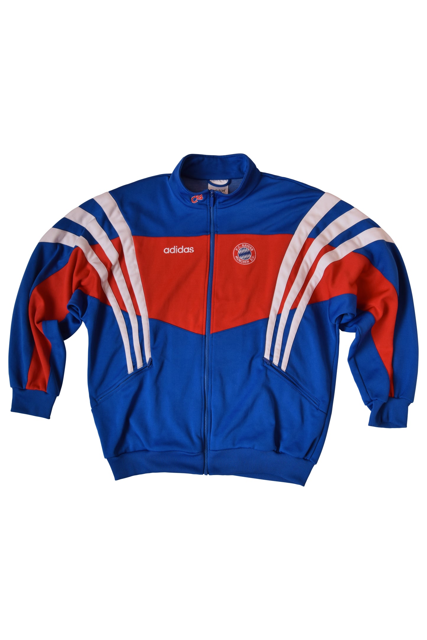 Vintage Bayern Munchen Adidas Jacket Track Top 1995-1996 Red blue