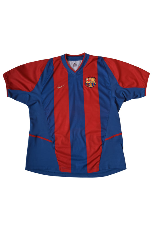 FC Barcelona Nike Football Home Shirt 2002-2003 Red Blue Size XL