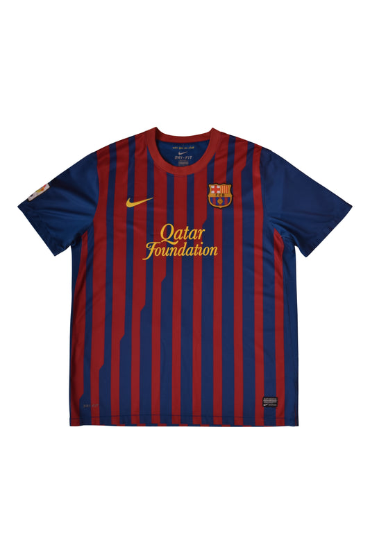 FC Barcelona Nike Home Football Shirt 2011-2012 Size XL Dri-Fit Qatar Red Blue