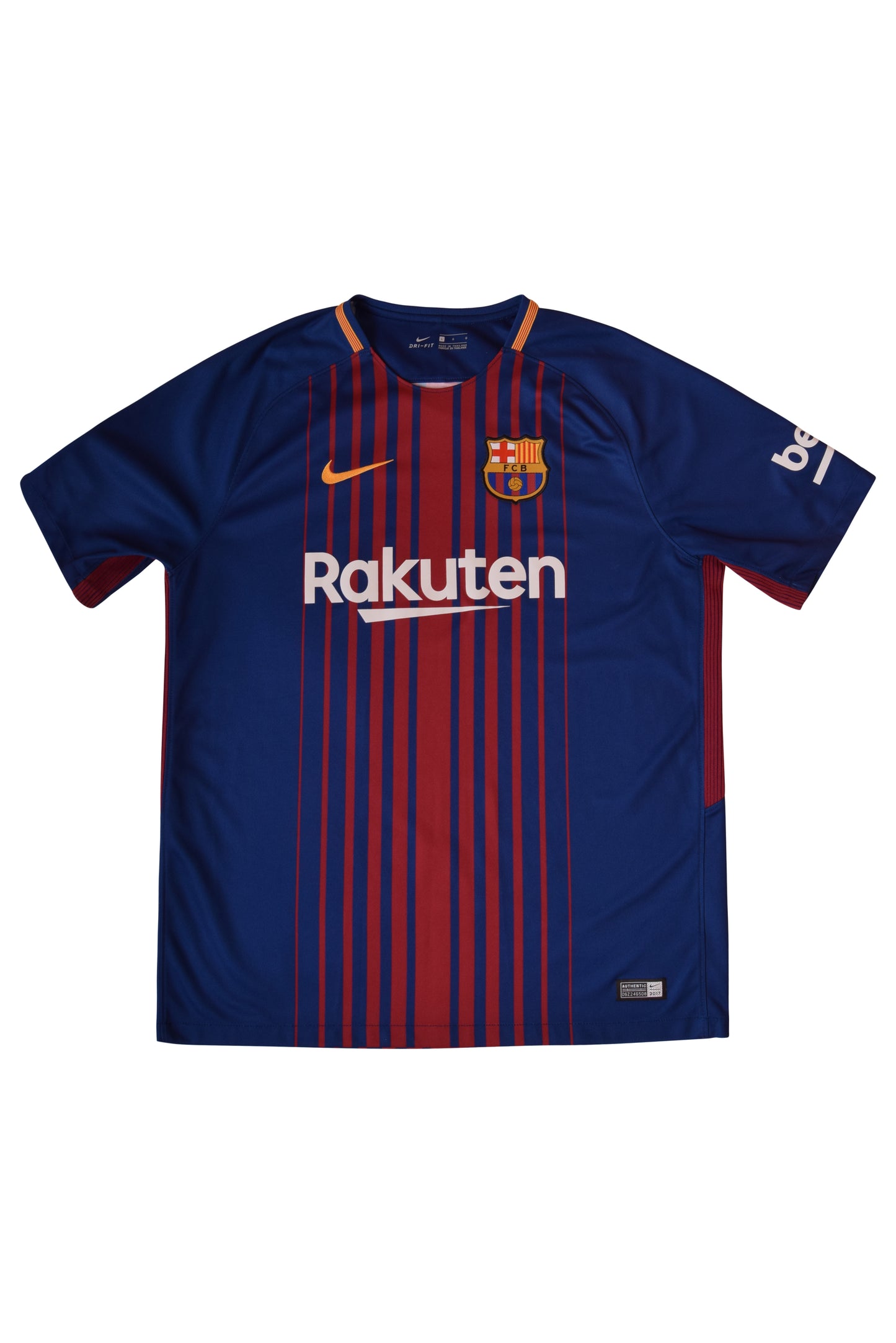 FC Barcelona Nike Home Football Shirt 2017-2018 Size L Red Blue Rakuten