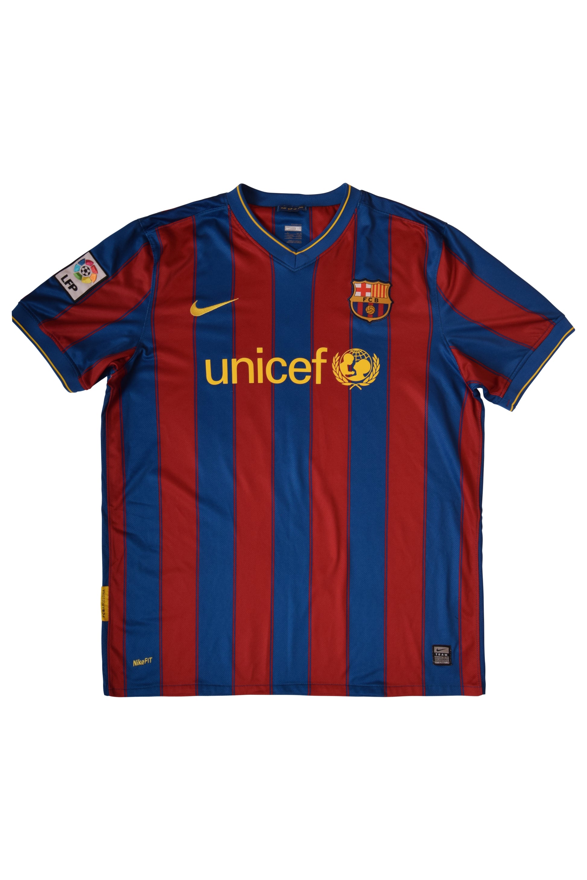 Messi FC Barcelona Nike Home Football Shirt 2009-2010 Size XL Red Blue