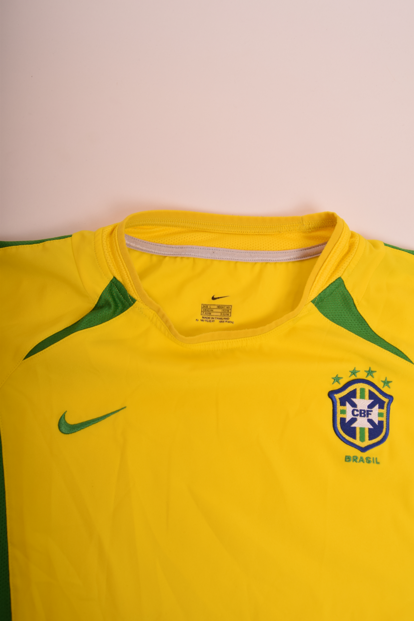 Brasil Brazil Nike Home Football Shirt 2002 - 2004 Yellow