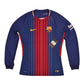 Authentic New FC Barcelona Nike Aeroswift 2017 - 2018 Player's Issue / Edition Home Football Deadstock BNWT Long Sleeve Shirt Size M Unicef Beko Long Sleeves