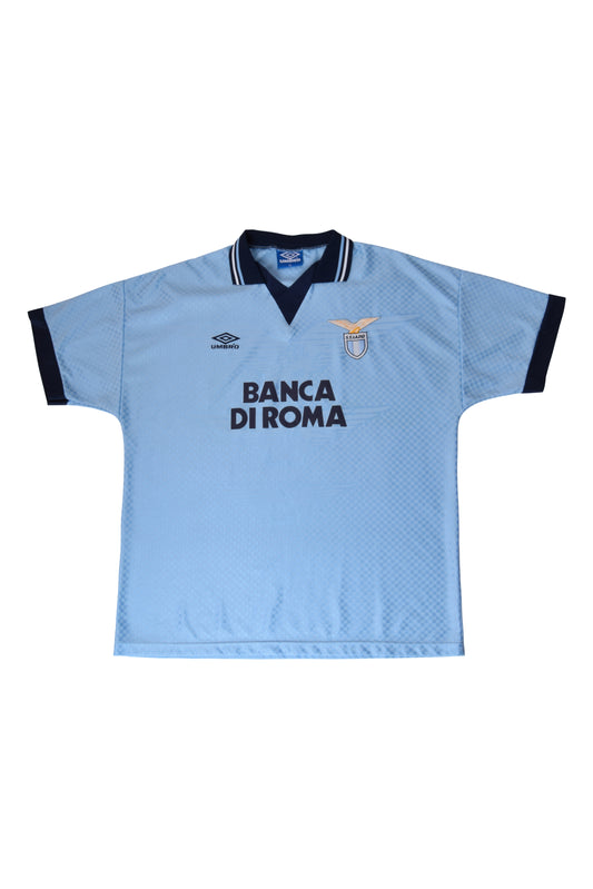 Vintage Lazio Roma Umbro 1995-1996 Home Football Shirt Size XL Banca Di Roma Made in England