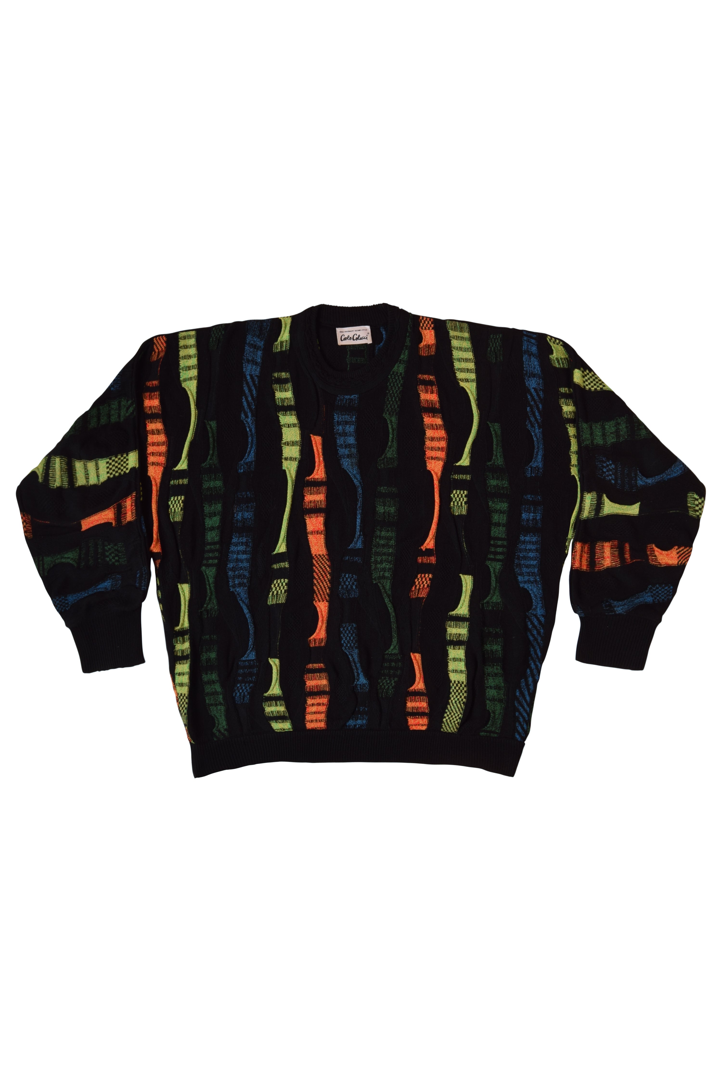 Vintage Carlo Colucci 90 s Jumper Size XL Coogi Style Greatest Hits