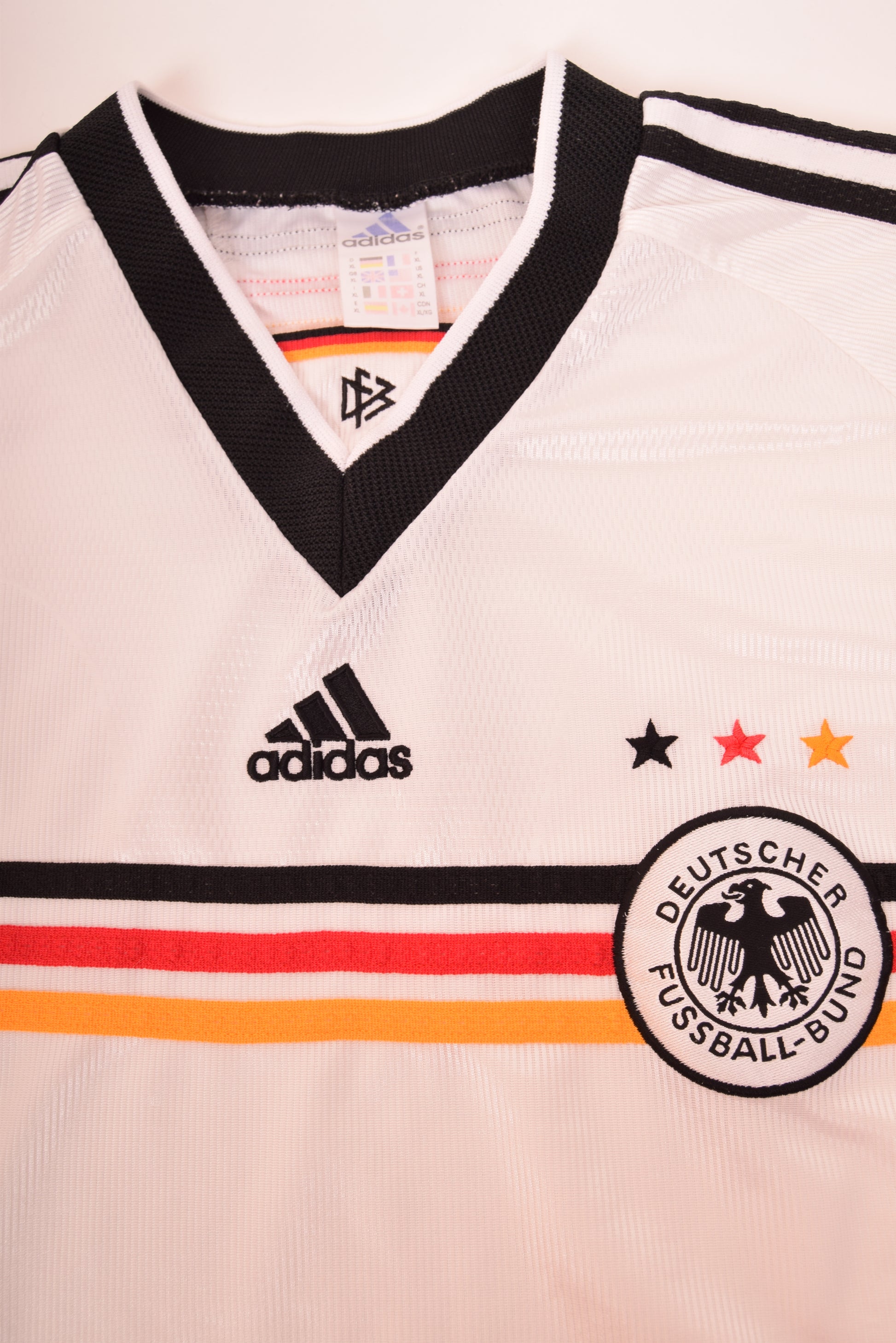 Vintage '98-'99 Germany Adidas Football Shirt Home Size XL White