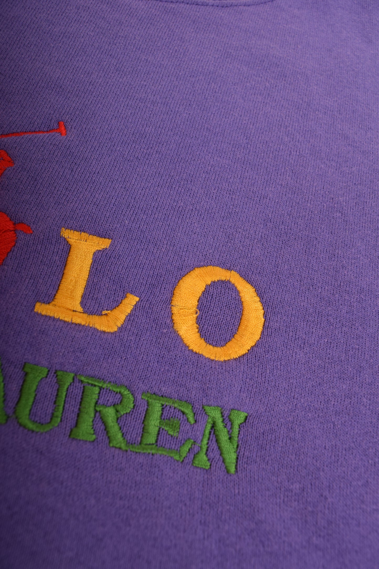 Vintage Ralph Lauren Polo Sweatshirt Size XL - XXL Purple Made in Italy