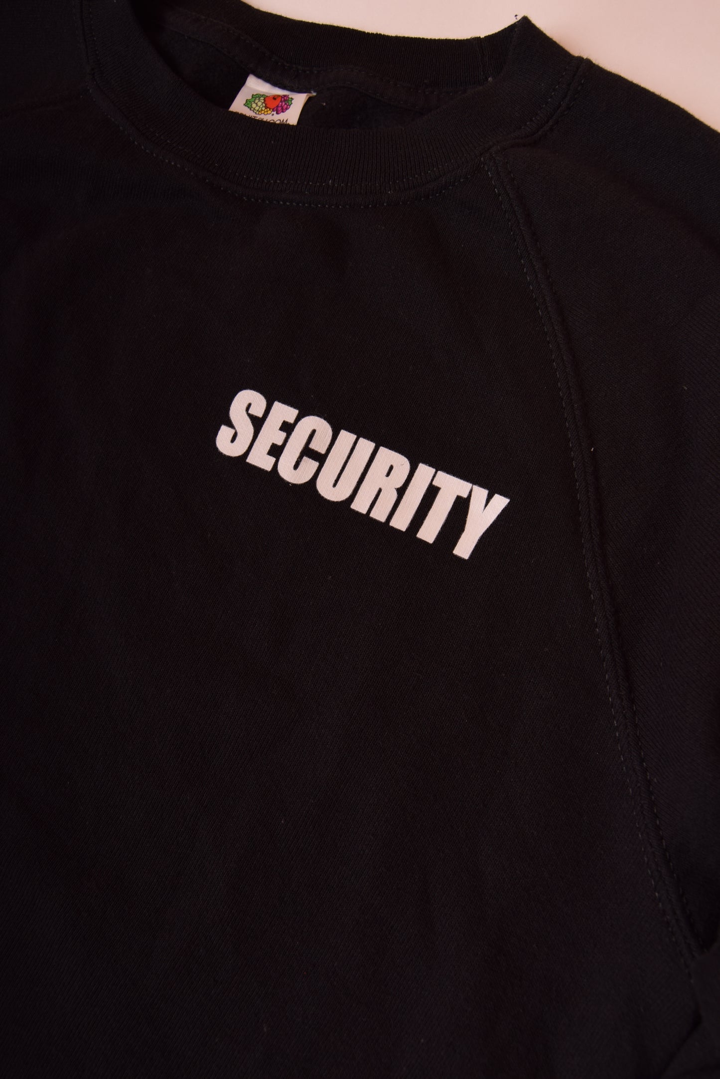 Fruit of the Loom Security Sweatshirt Black Size S Cotton