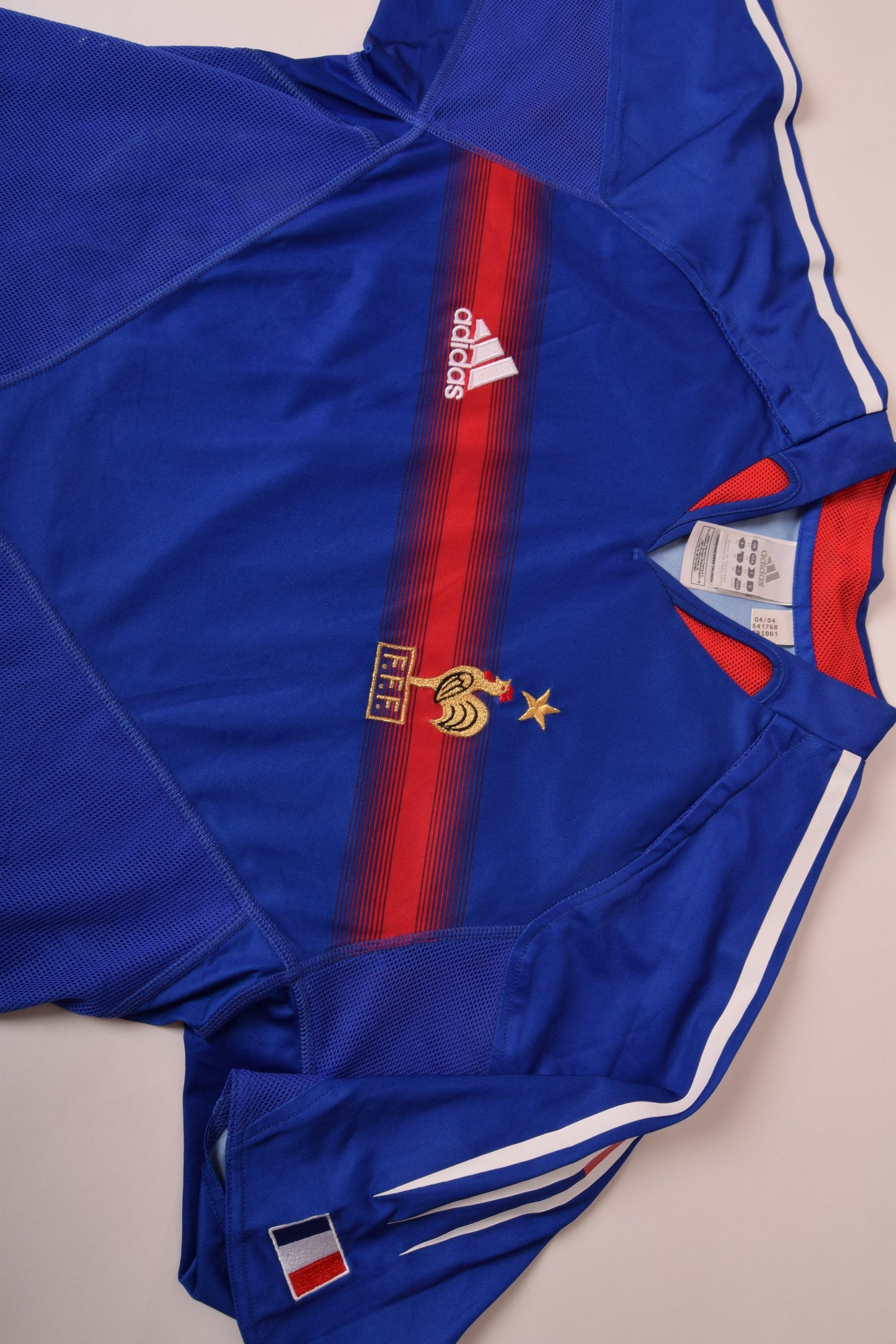 France Adidas 2004-2005 Home Football Shirt Blue Size M