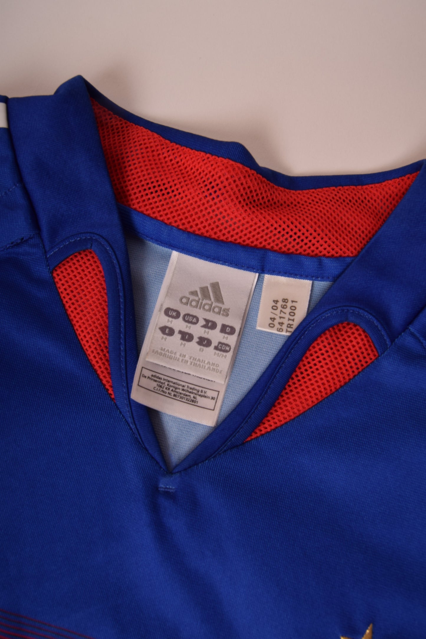 France Adidas 2004-2005 Home Football Shirt Blue Size M