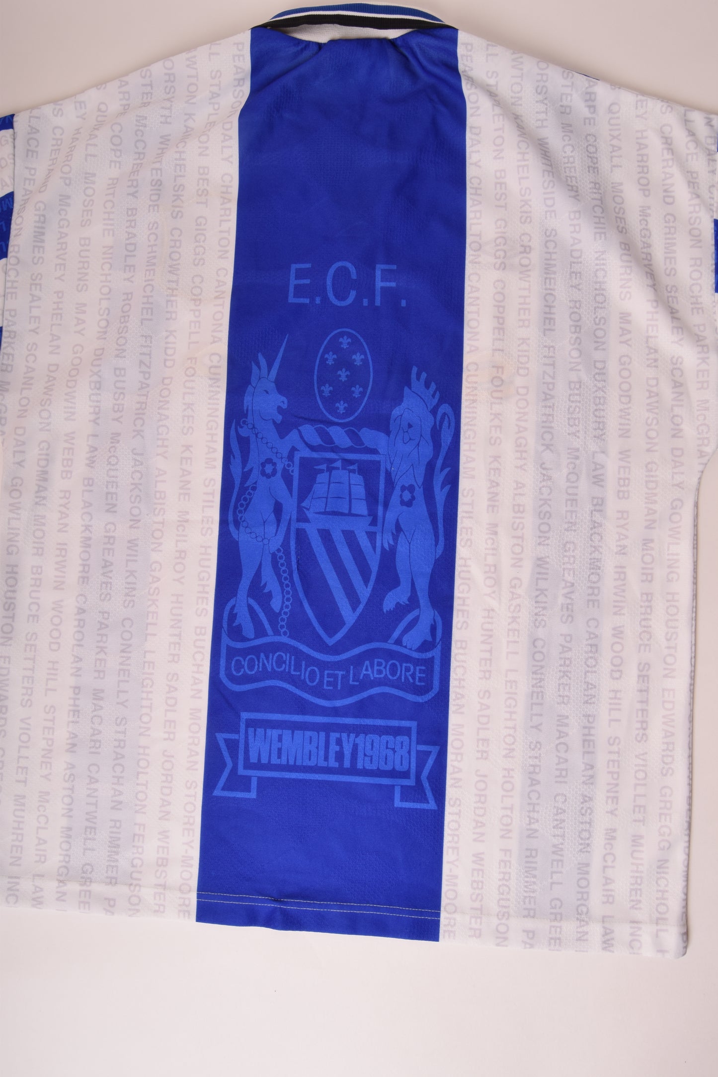 Vintage Manchester United 1994-1996 Umbro Away 3rd Football Shirt Sharp White Blue Size L