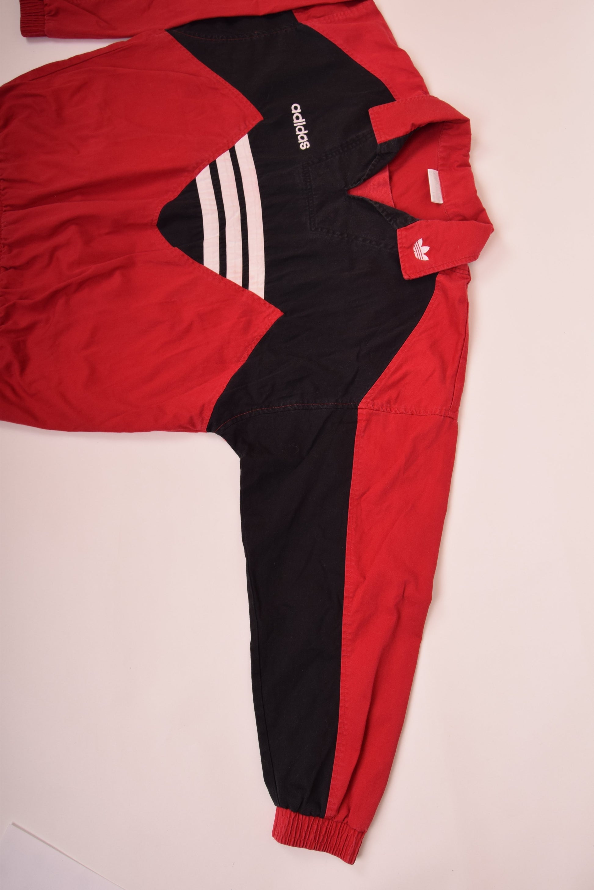 Vintage Adidas 90's Sweatshirt Red Black Size L - XL