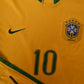 Brazil Brasil Ronaldinho #10 Nike 2006 - 2007 Home Football Shirt Yellow Size M Sphere Dry