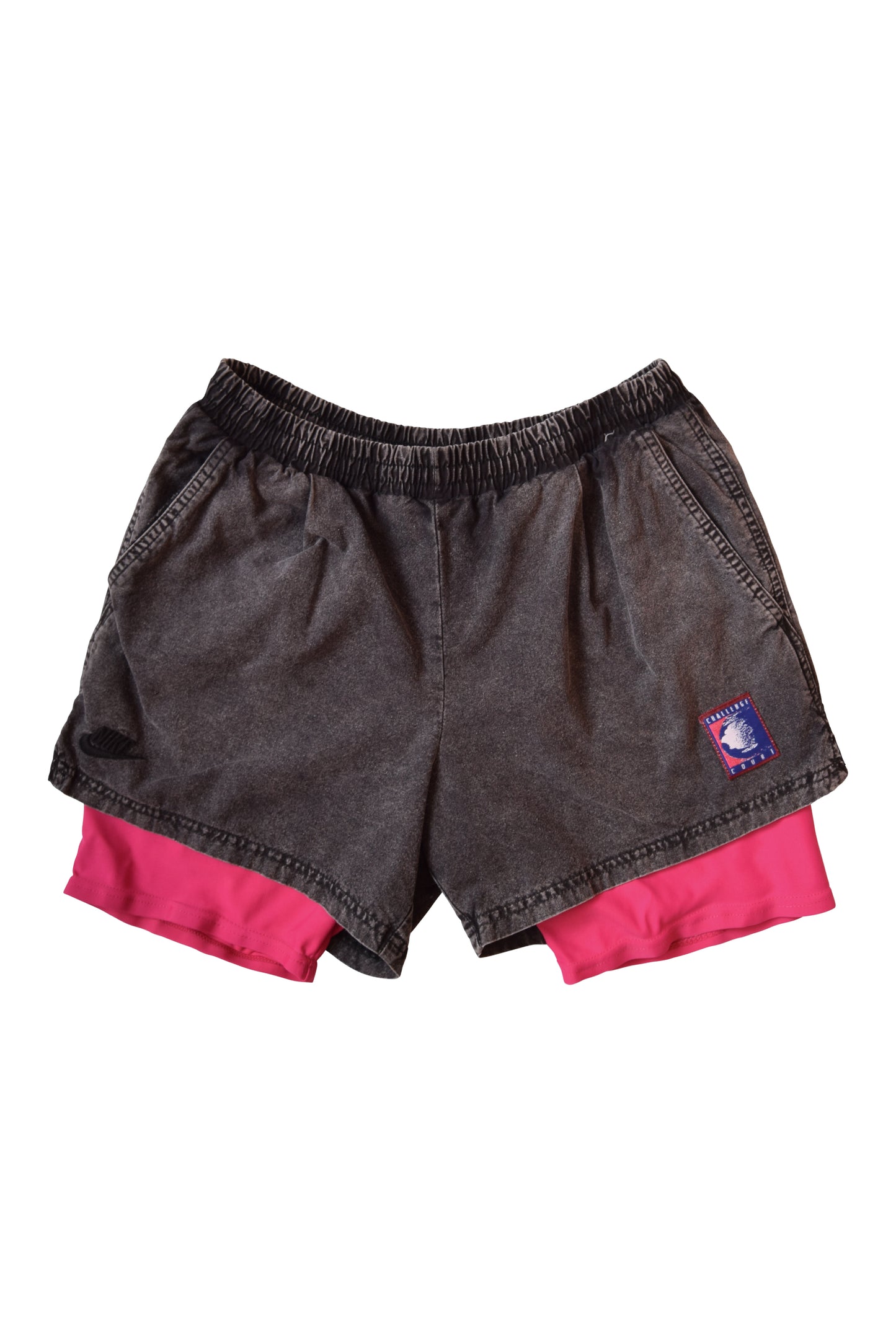 NIKE CHALLENGE COURT SHORTS ACID WASHED WITH LEGGINS ATTACHED ANDRE AGASSI