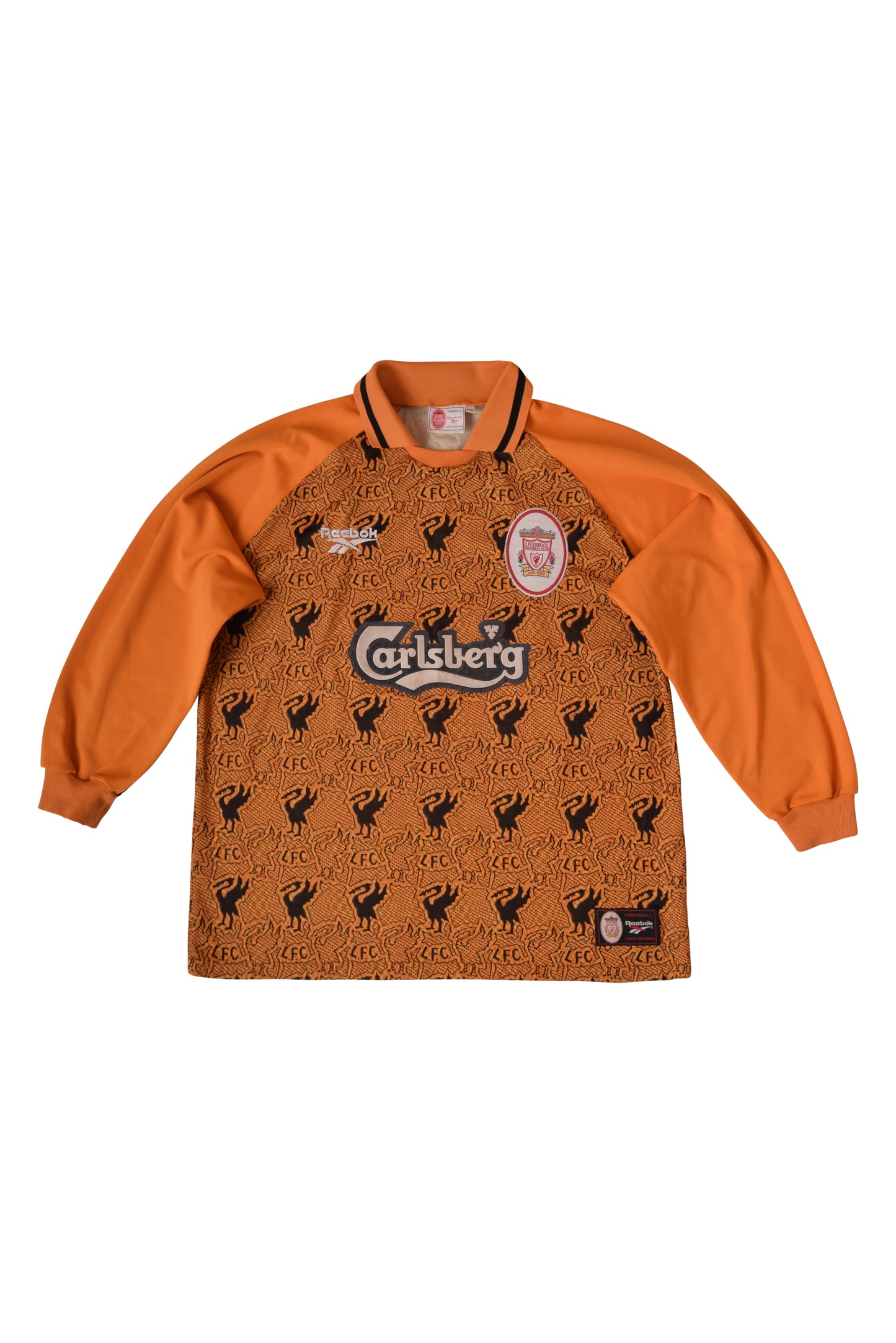 Vintage Liverpool Reebok Goalkeeper 1996 - 1997 Shirt Carlsberg Size XL 42/44 Made in UK
