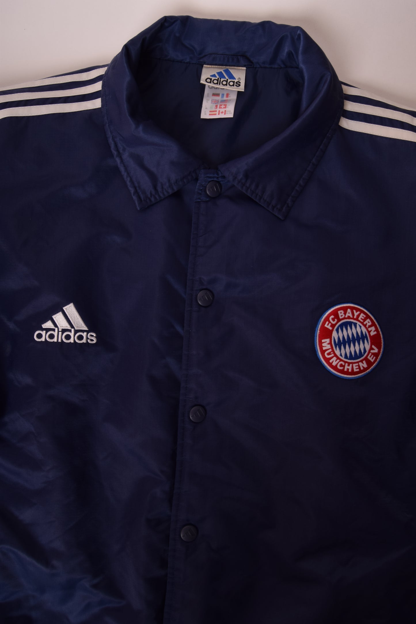 Vintage Bayern Munchen Adidas 1998-1999 Thick Bomber Jacket Blue Size XL