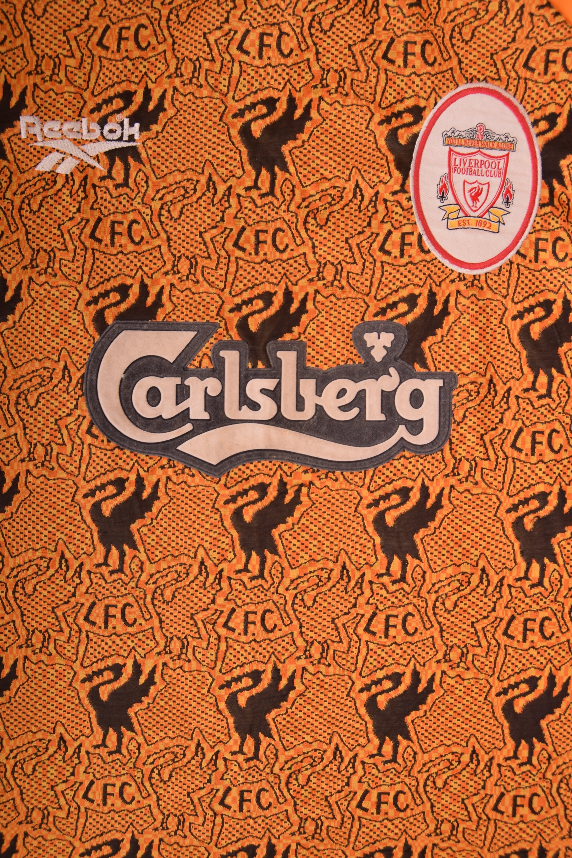 Vintage Liverpool Reebok Goalkeeper 1996 - 1997 Shirt Carlsberg Size XL 42/44 Made in UK