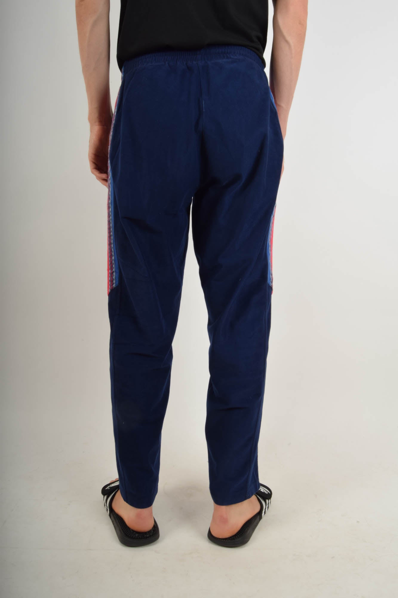 Vintage Diadora Track pants / Poppers 90's Size M Blue Pink
