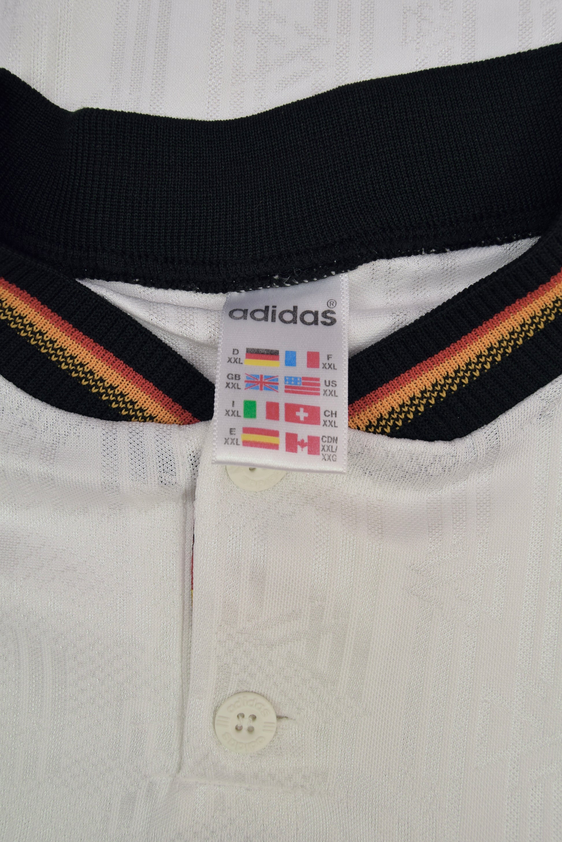 Vintage Germany Deutschland Adidas 1996 - 1997 Size XXL Euro '96 Home Shirt White