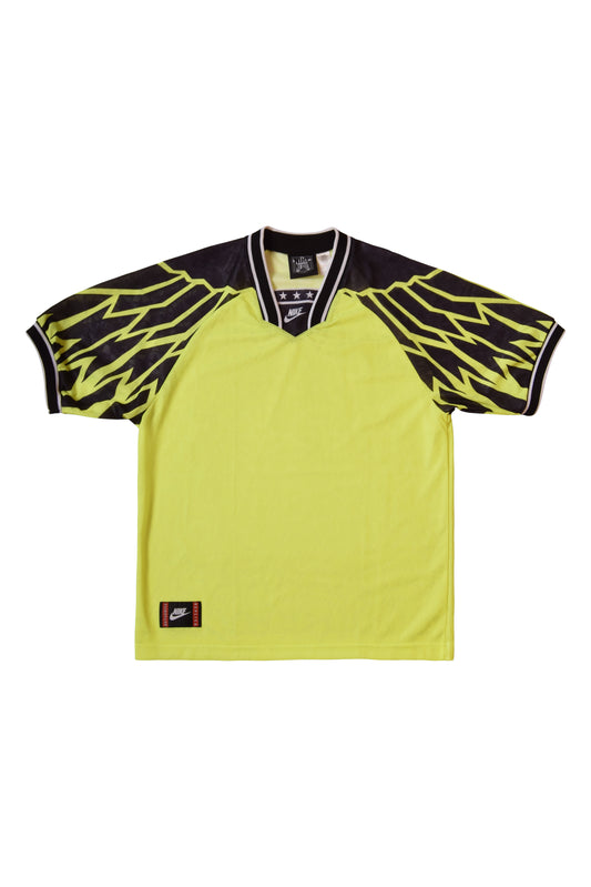 Vintage Nike Premier Football Shirt BVB Borussia Dortmund Pattern '94 - '95 Neon Eagle Wings