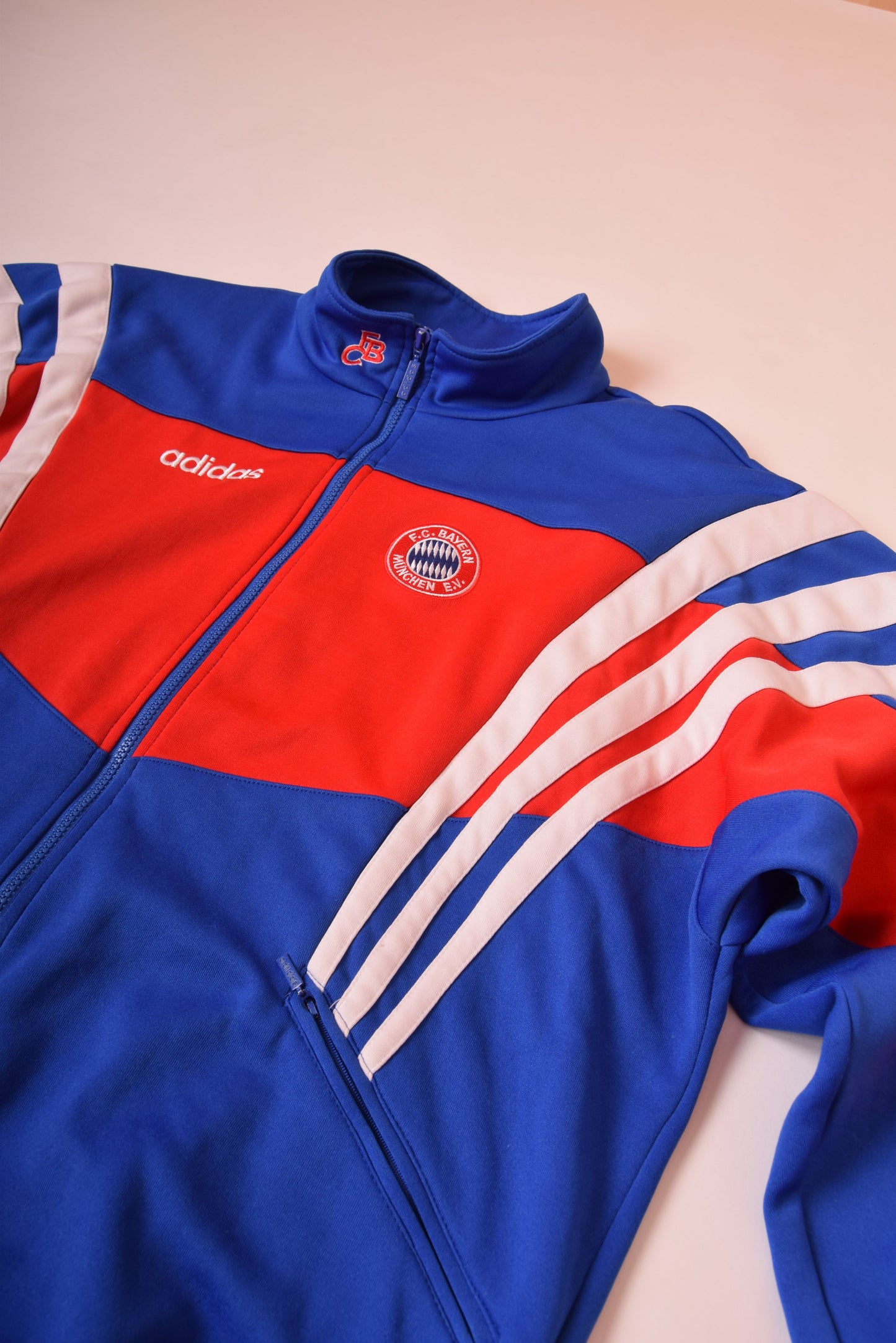 Vintage Bayern Munchen Adidas Jacket Track Top 1995-1996 Red blue Size L-XL