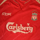 Liverpool Reebok 2005-2006 Home Football Shirt Red Carlsberg Size L - XL