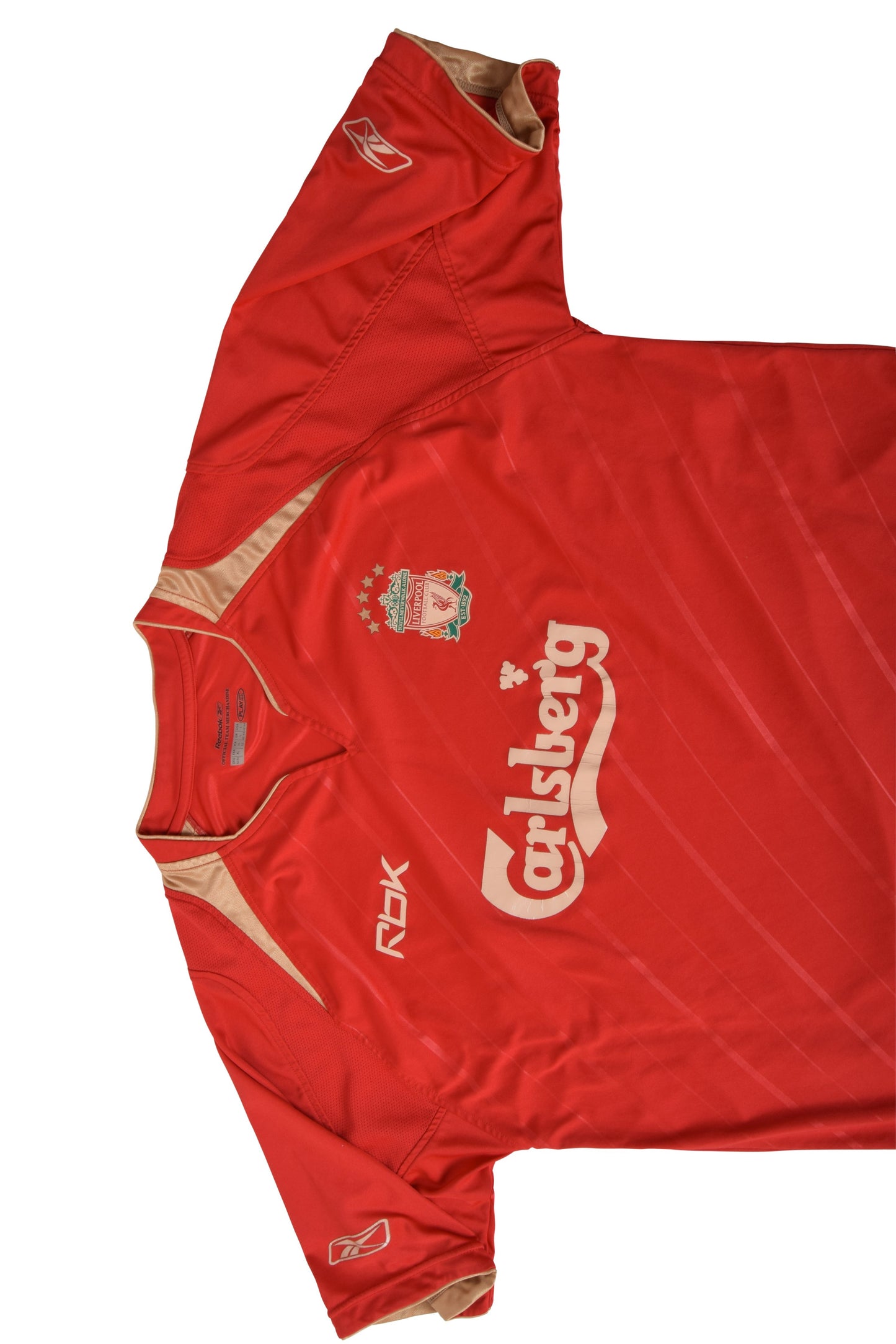 Liverpool Reebok 2005-2006 Home Football Shirt Red Carlsberg Size L - XL
