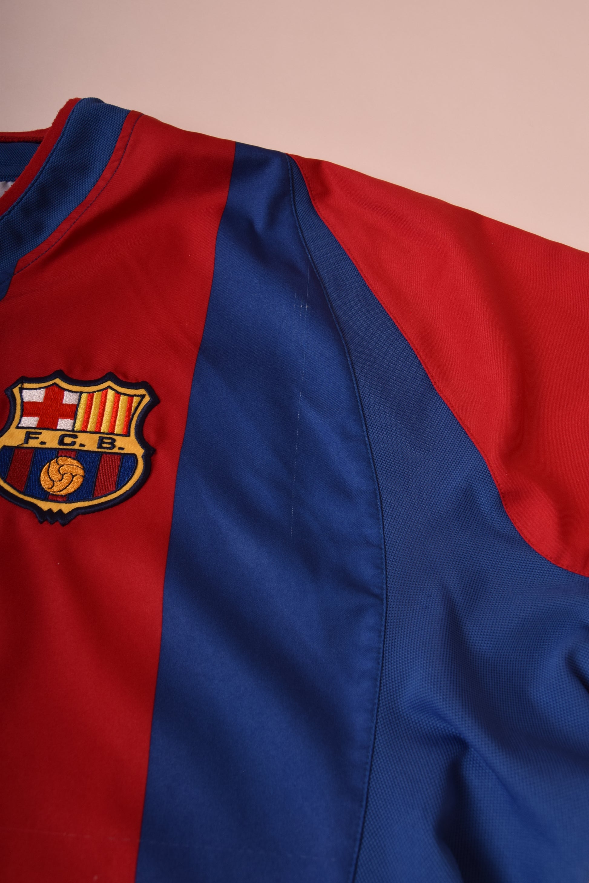 FC Barcelona Nike Football Home Shirt 2002-2003 Red Blue Size XL