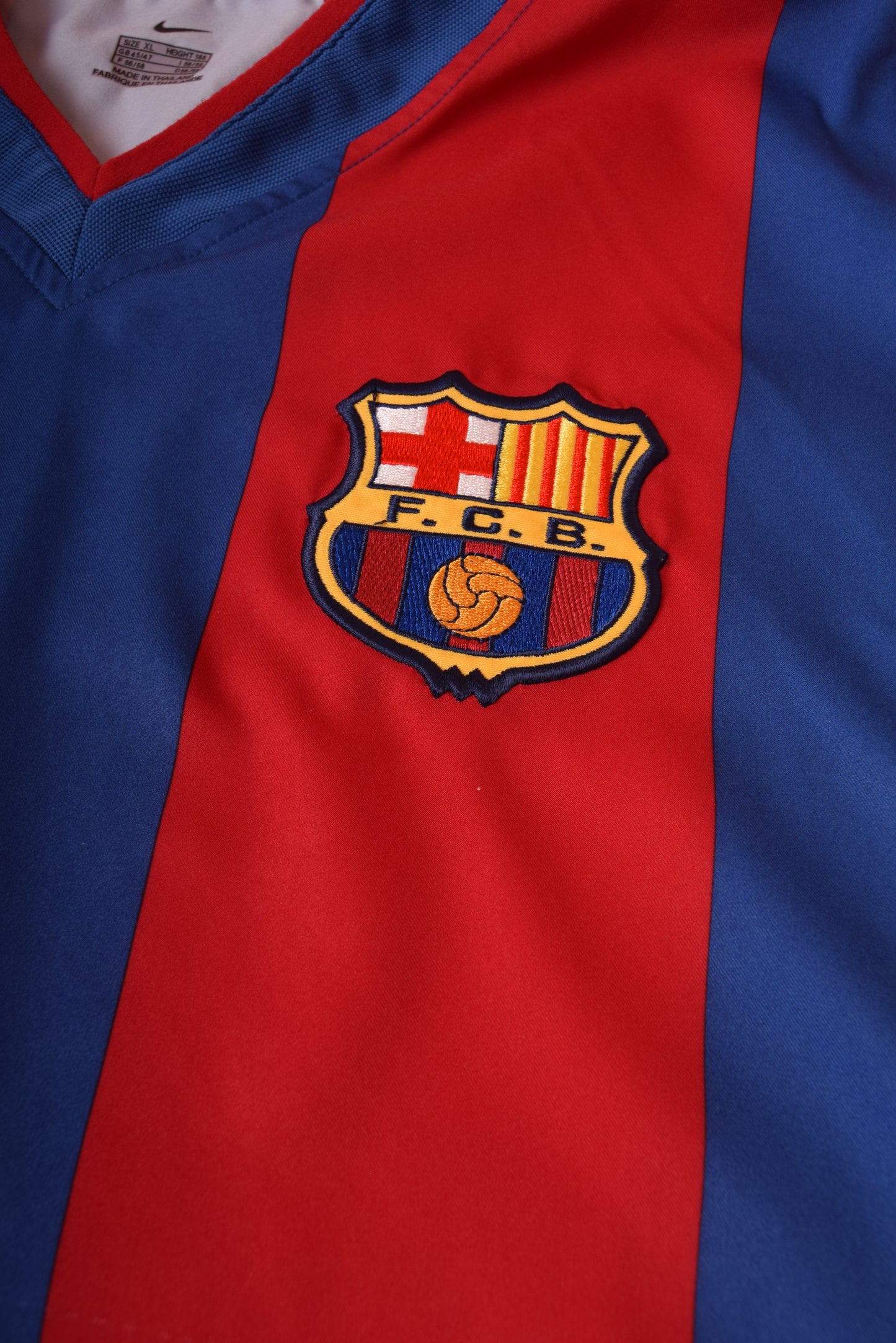 FC Barcelona Nike Football Home Shirt 2002-2003 Red Blue Size XL