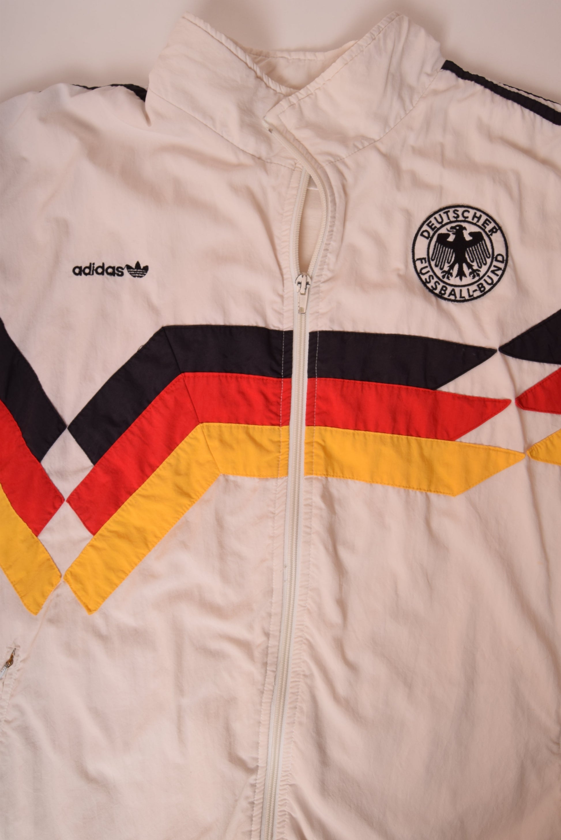 Vintage Germany Adidas 1989-1991 Jacket Size XL-XXL White Yellow Red Black