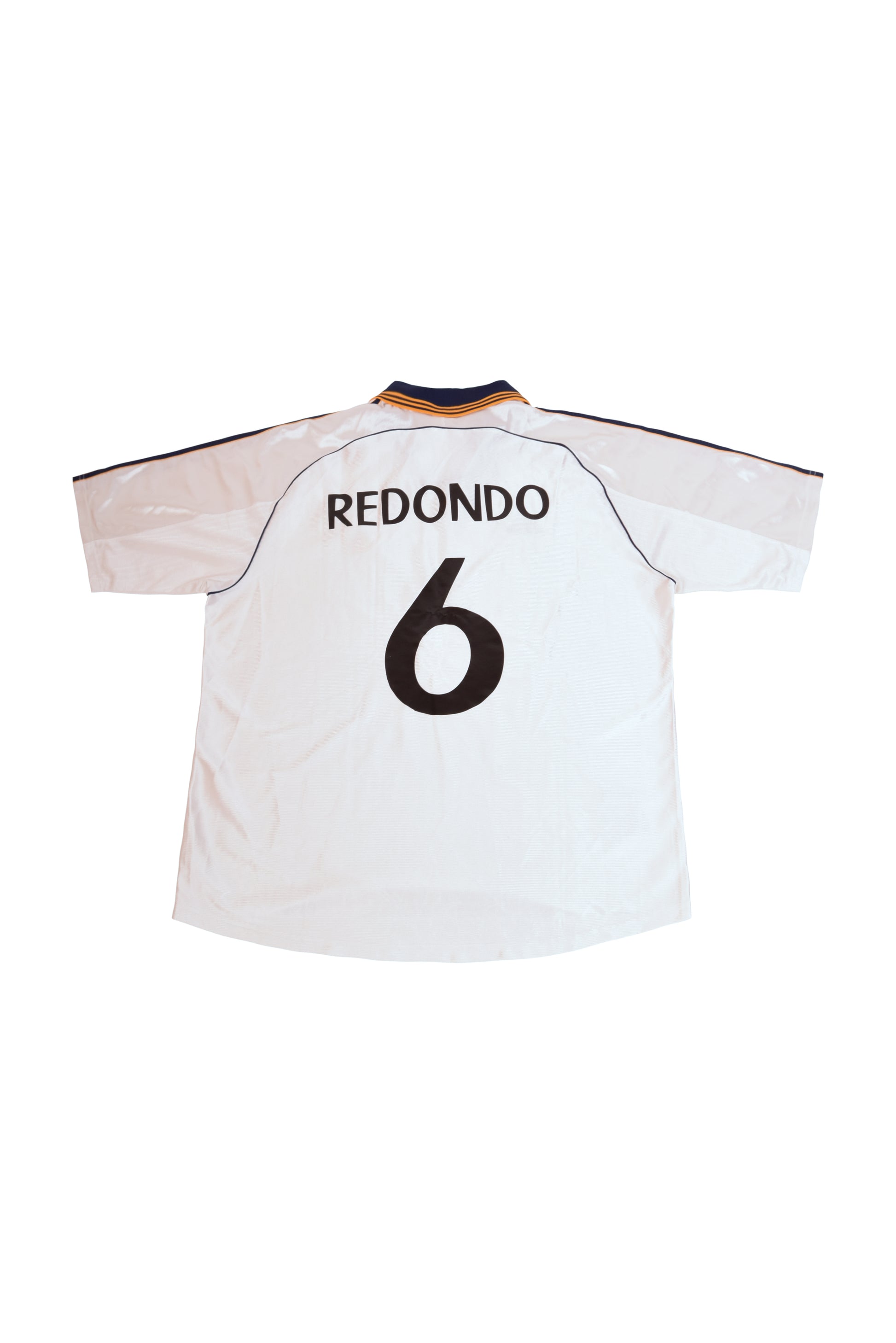 Vintage Real Madrid Redondo Adidas '98-'99 Home Football Shirt No. 6 Size XL White