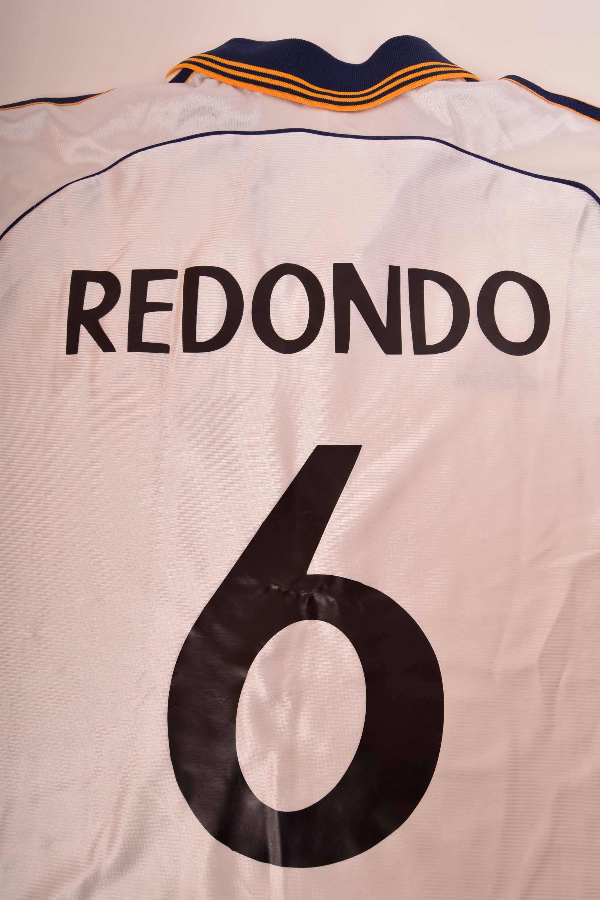Vintage Real Madrid Redondo Adidas '98-'99 Home Football Shirt No. 6 Size XL White