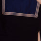 80's Vintage Sailor Shirt with Detachable Collar Blue Navy