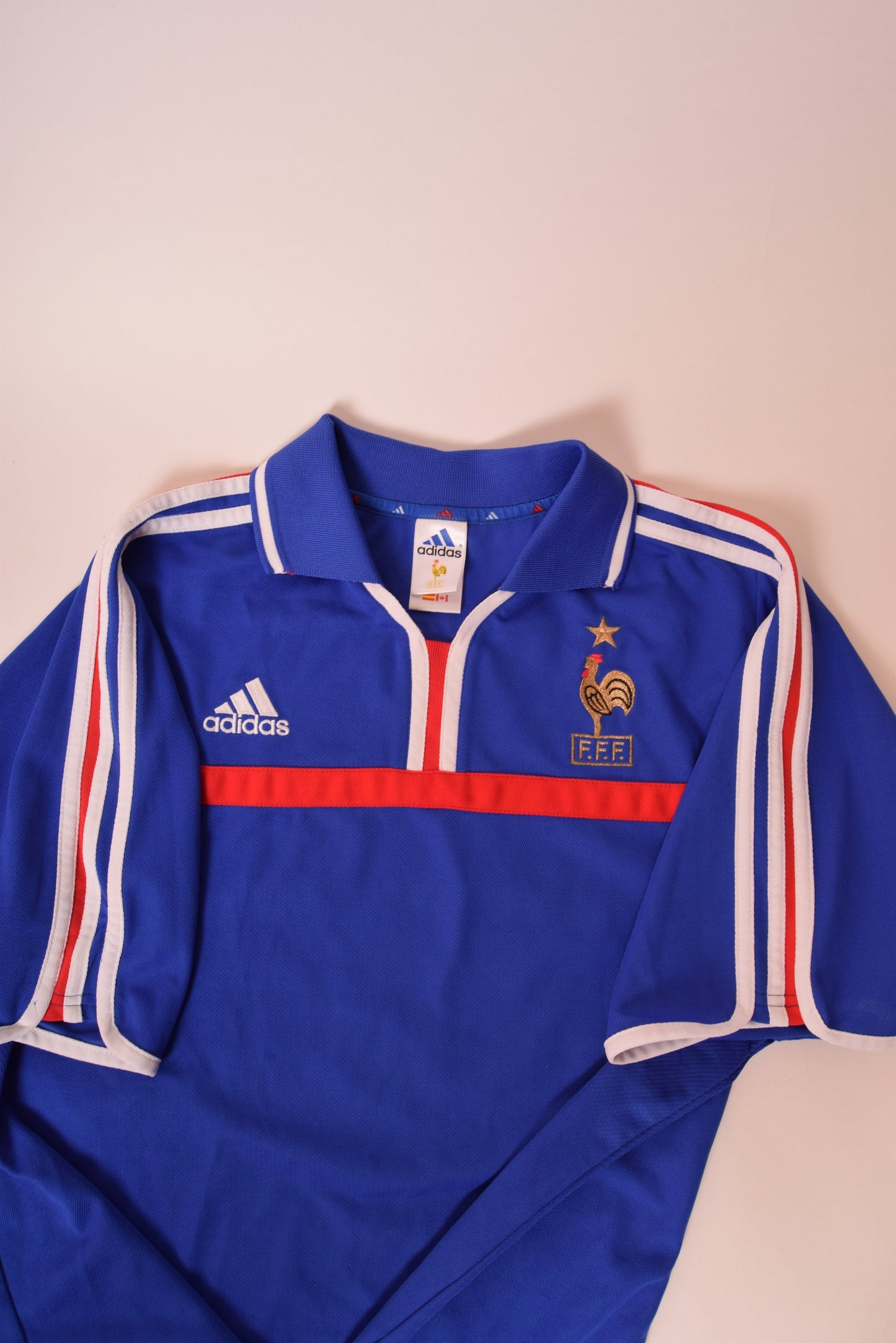 Zinedine Zidane France Adidas Home Football Shirt Euro 2000 Size XL Blue #10