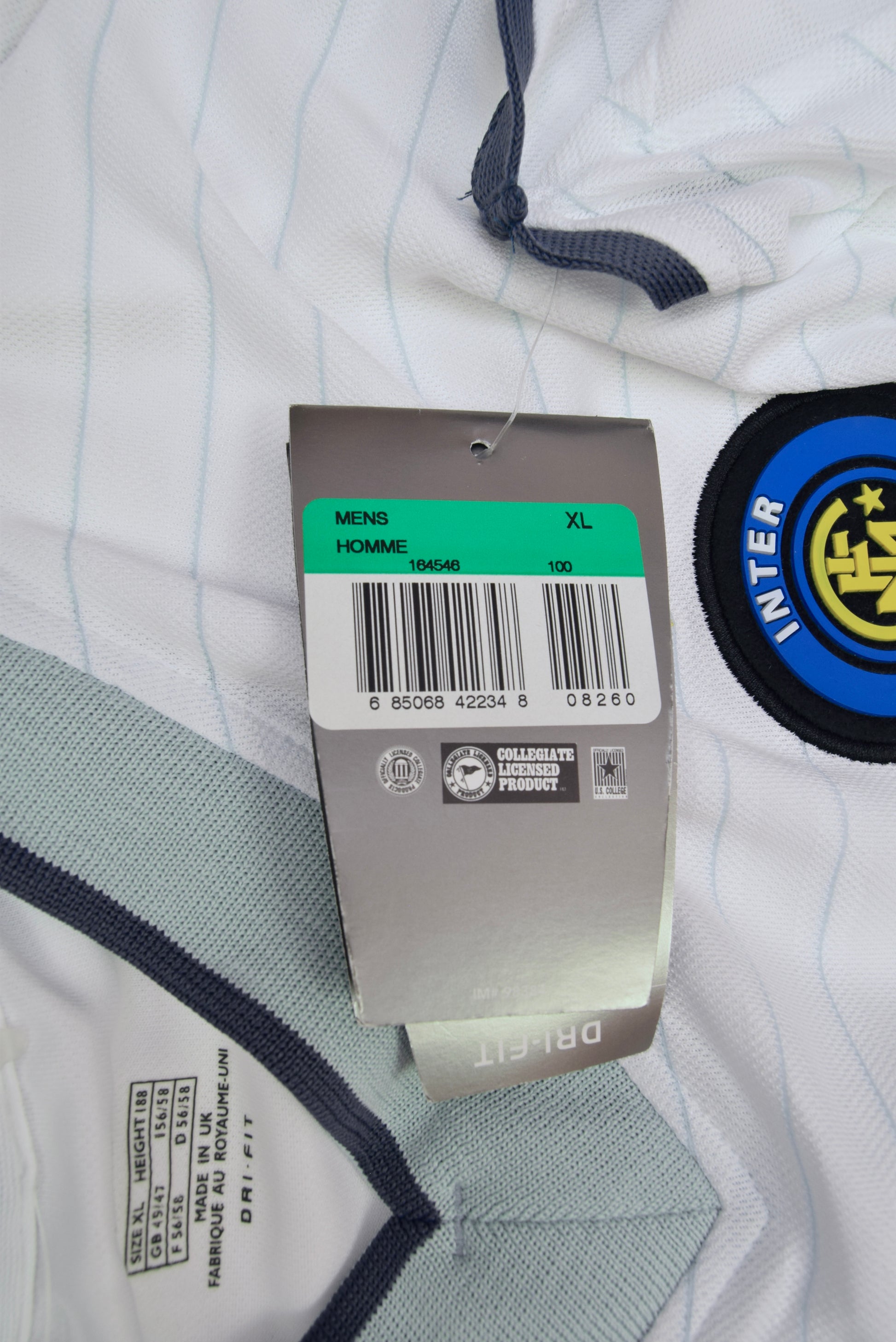 Inter Internazionale Milano Milan Nike 2000-2001 Away Football Shirt White Pirelli Size XL Made in UK BNWT NOS OG DS
