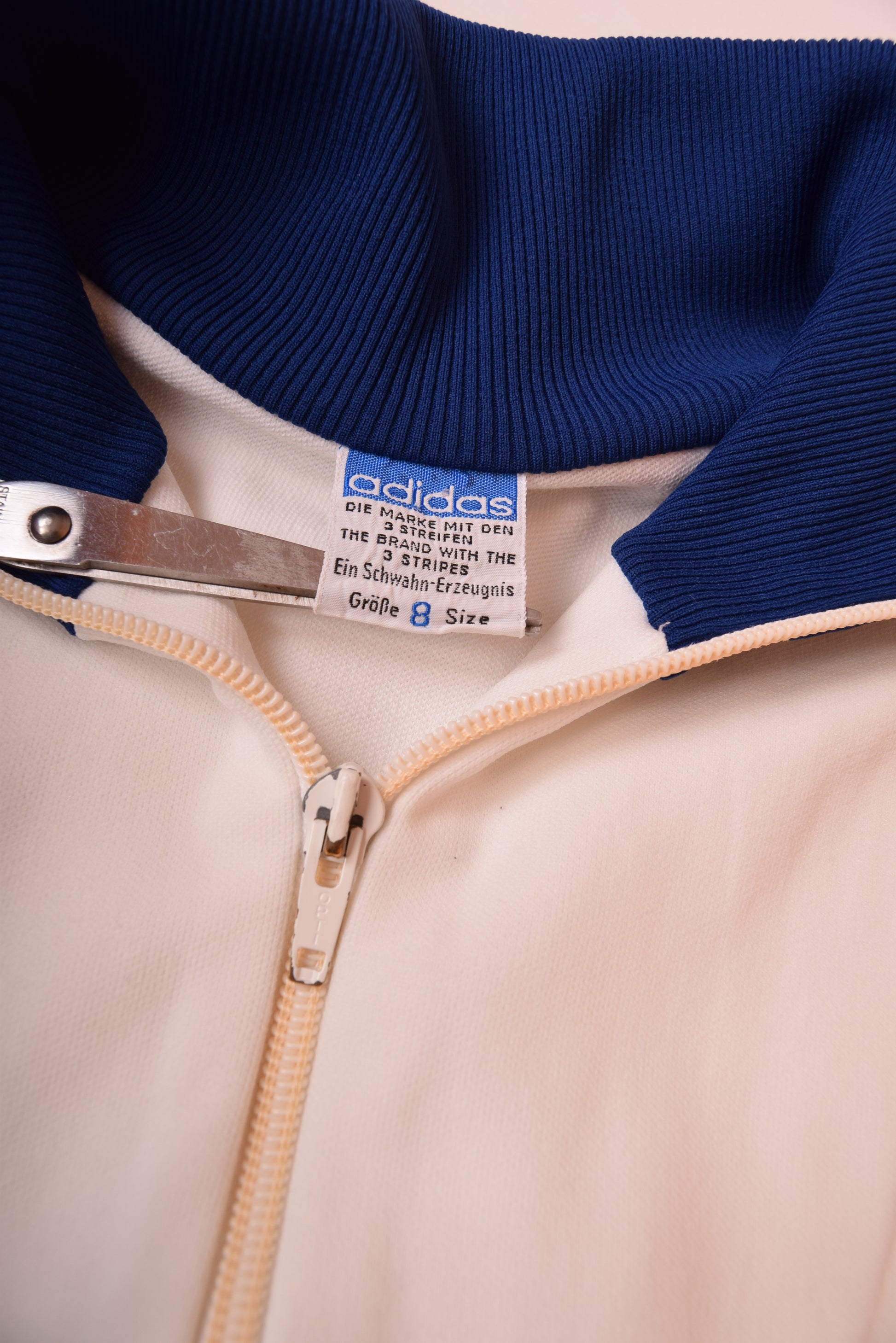Vintage 70's Adidas Ein Schwahn - Erzeugnis Jacket / Track Top Made in West Germany White Size M-L