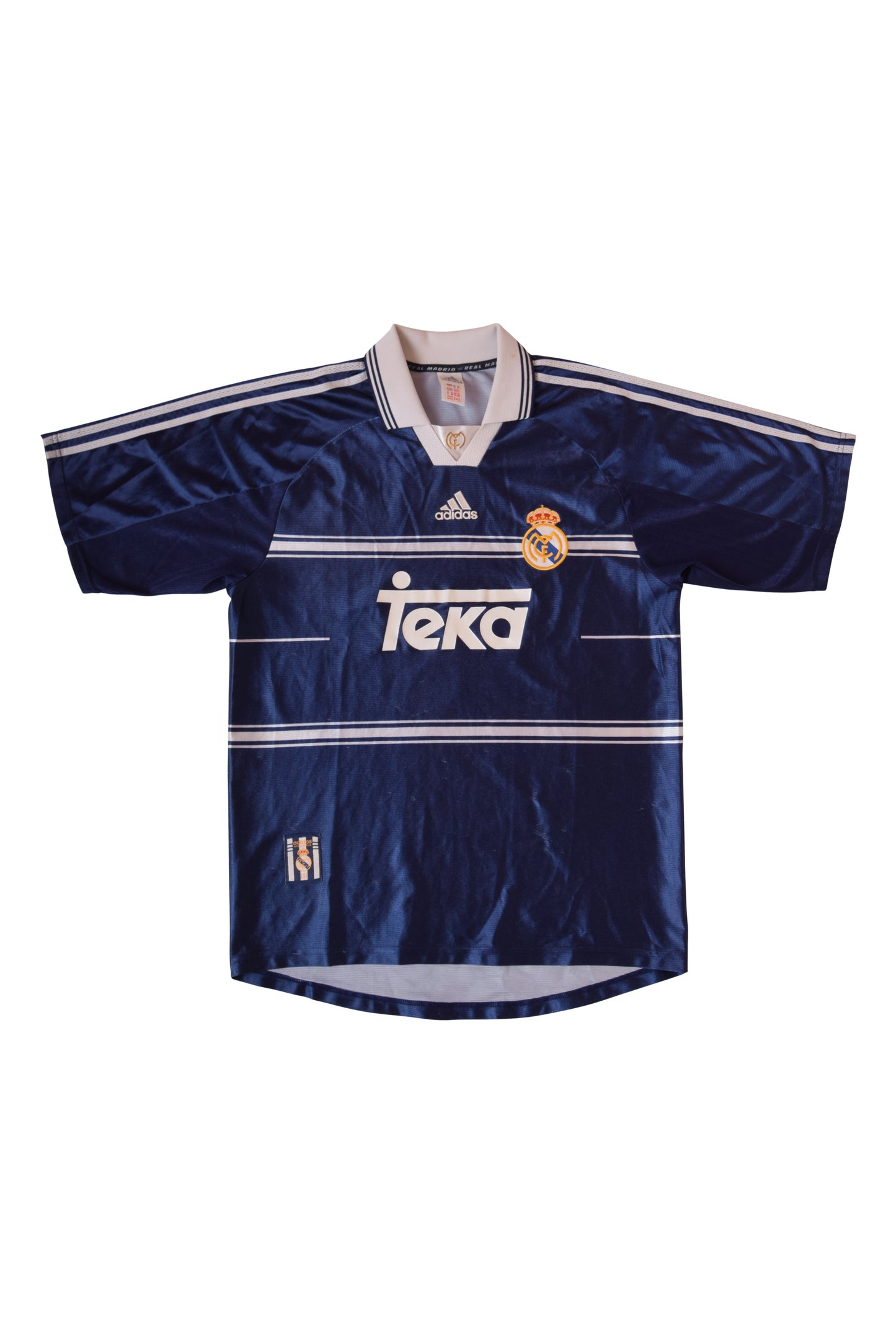 Vintage Real Madrid Adidas 1998-1999 Away Football Shirt Size M Teka
