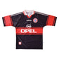 Vintage Bayern Munchen Munich Adidas Home Football Shirt 1997-1999 Black Red Opel Size L