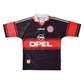 Vintage Bayern Munchen Munich Adidas Home Football Shirt 1997-1999 Black Red Opel Size L
