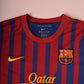 FC Barcelona Nike Home Football Shirt 2011-2012 Size XL Dri-Fit Qatar Red Blue