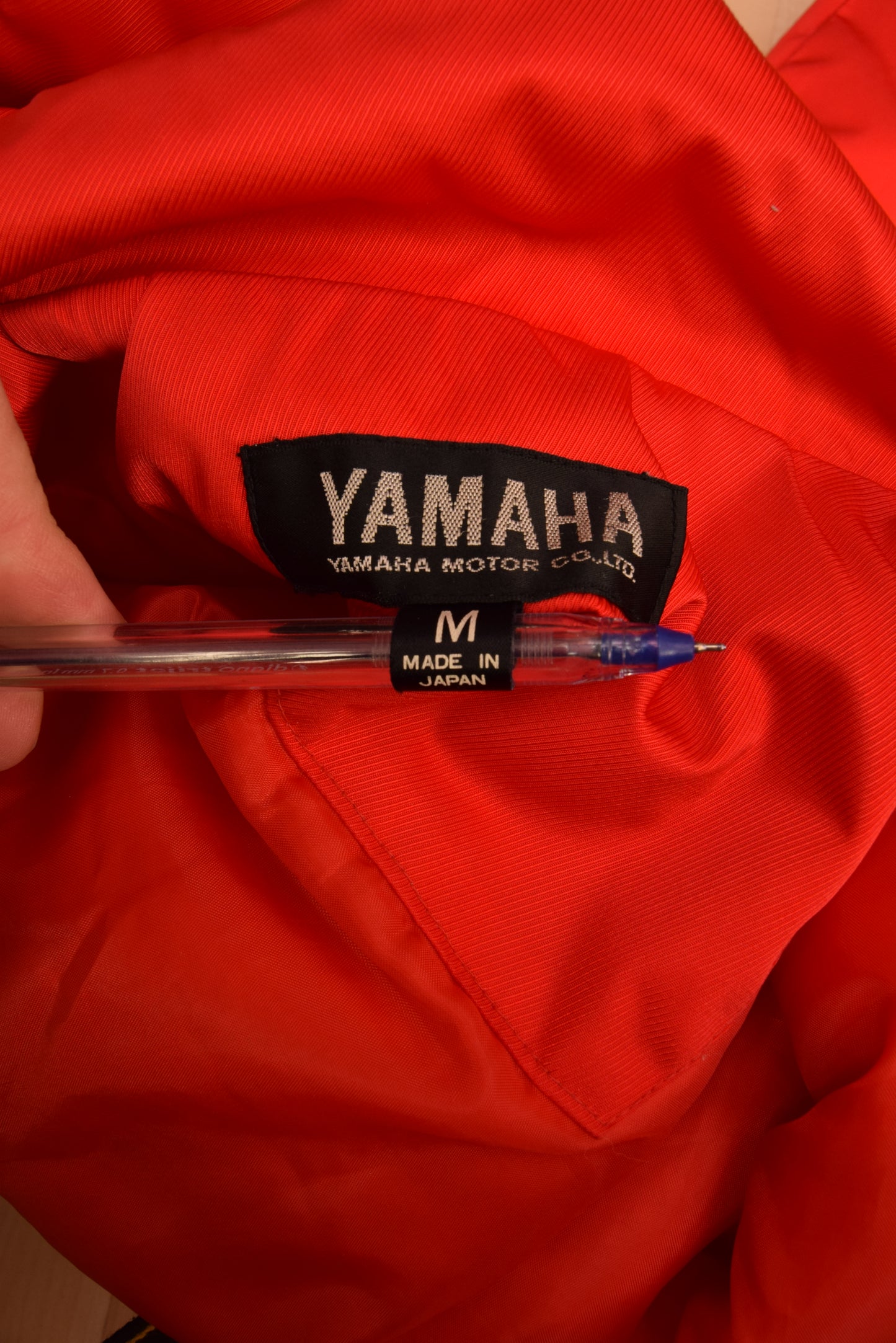 Vintage Yamaha Racing Sports Team Jacket Made in Japan Size M Red White