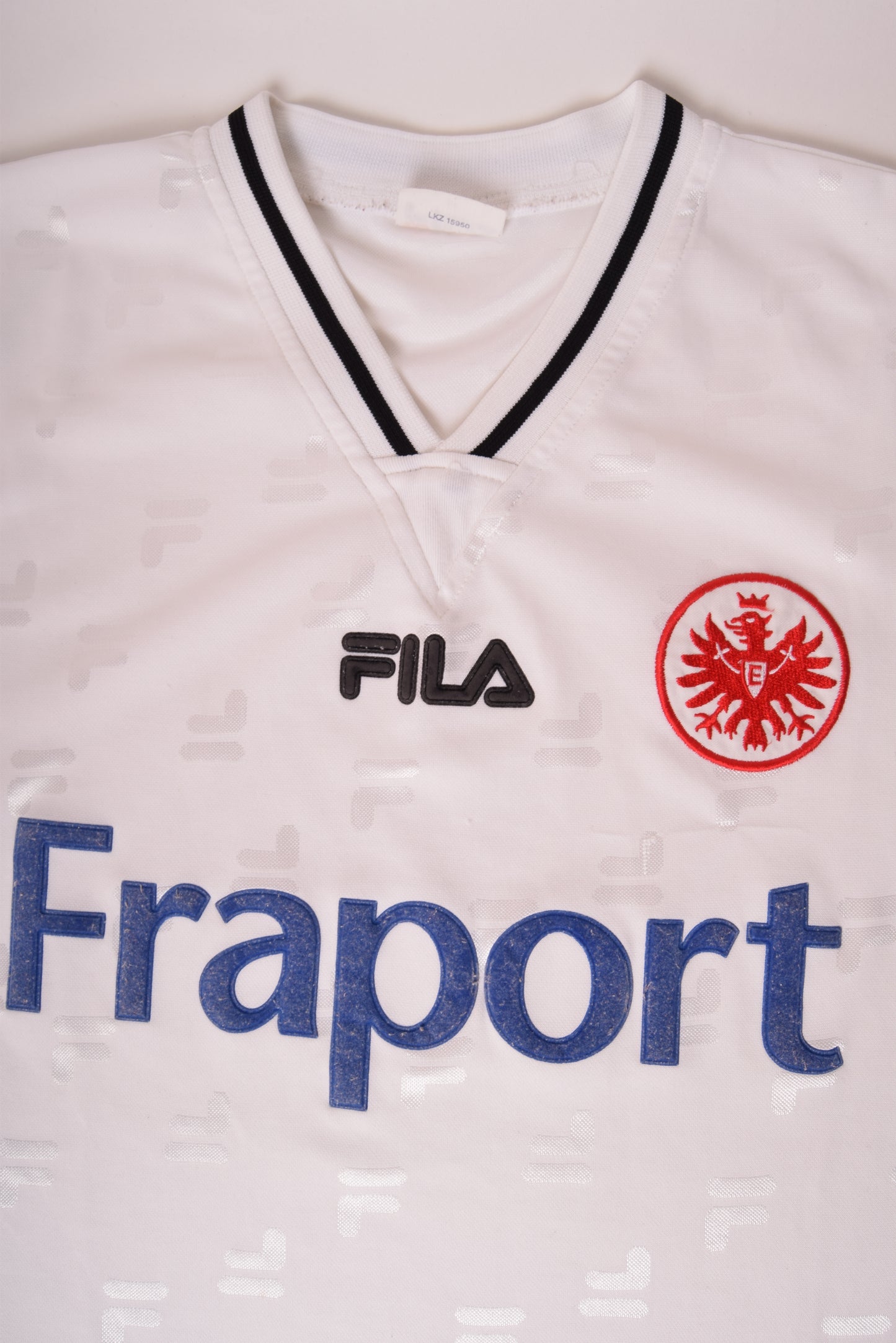 Vintage Eintracht Frankfurt Fila 2001-2002 Away Football Shirt Size M White Fraport