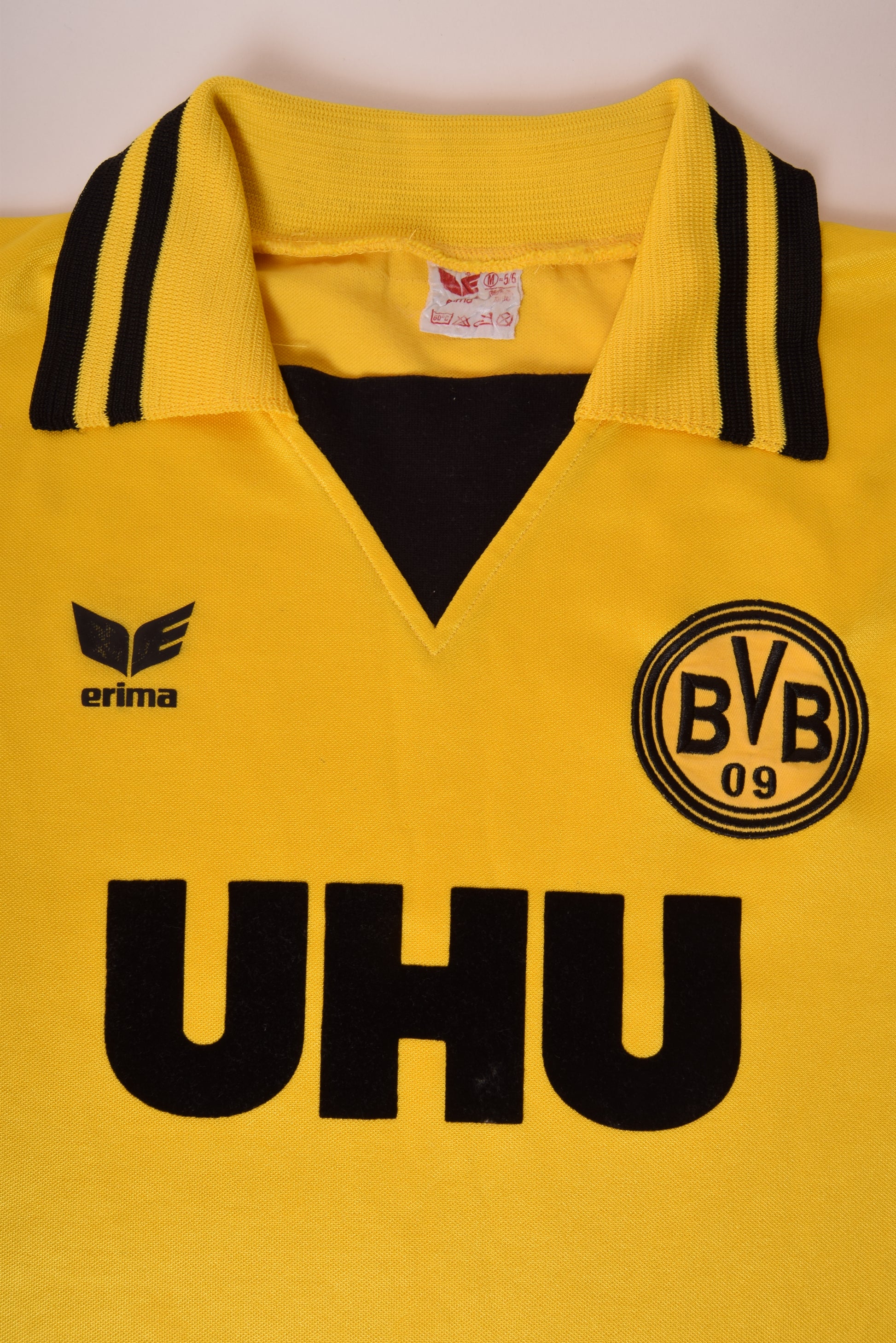 Vintage BVB Borussia Dortmund Erima 1979-1980 Home Football Shirt Size M Yellow